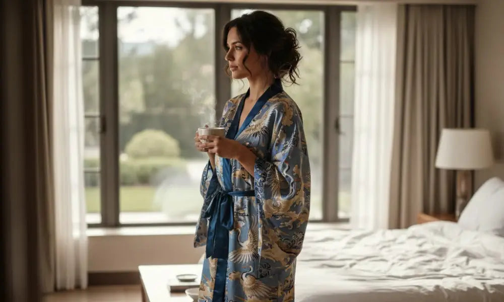 Le peignoir kimono : quand le rituel rencontre l’élégance japonaise