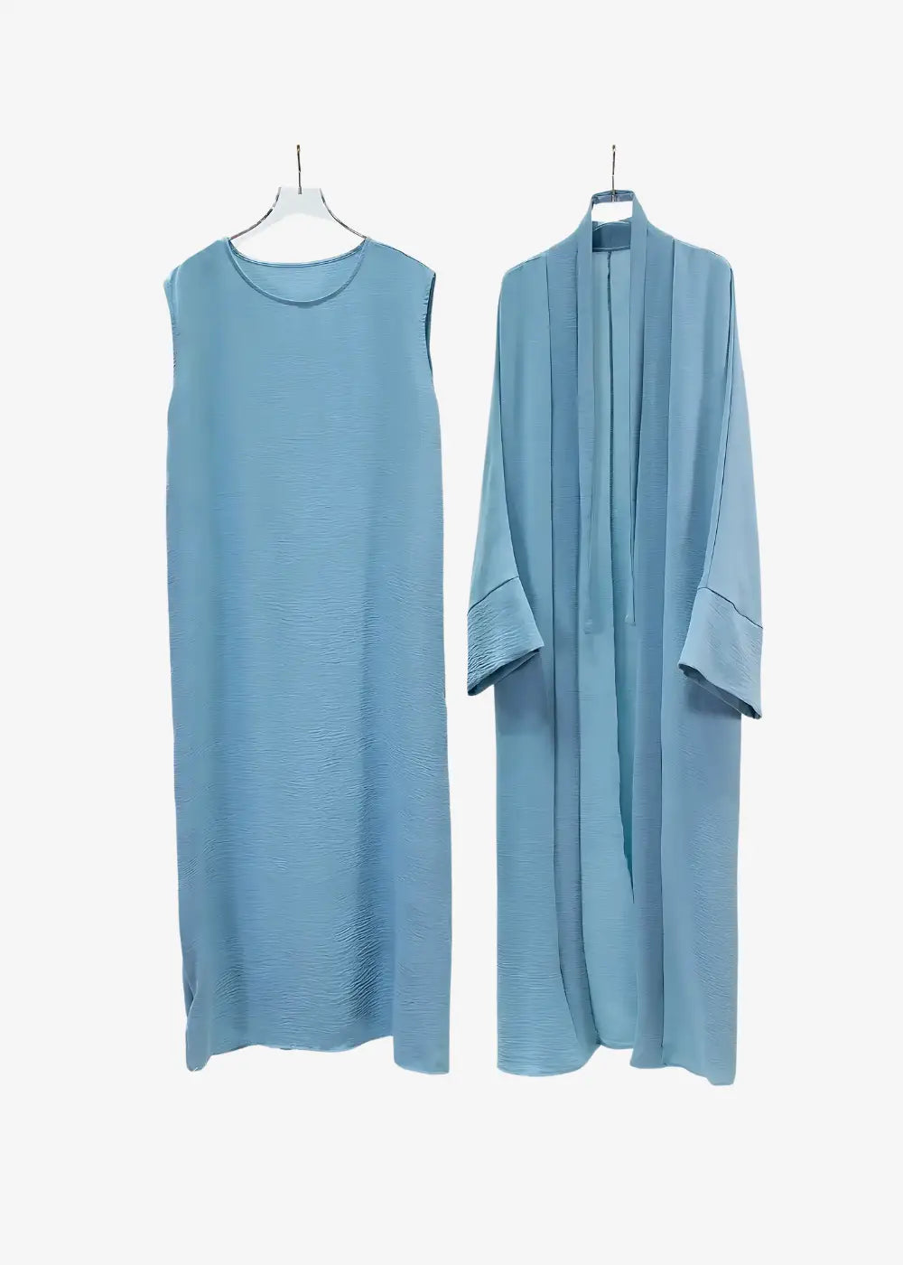 Abaya Kimono 2 Pièces Bleu Ciel