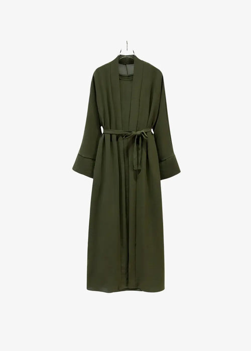 Abaya Kimono 2 Pièces Kaki
