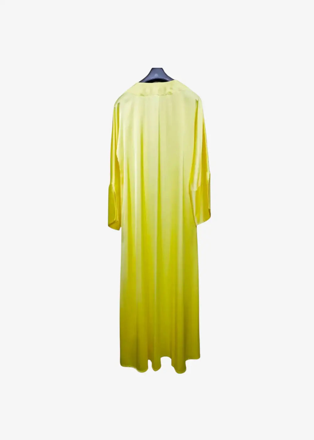 Abaya Kimono En Satin Jaune