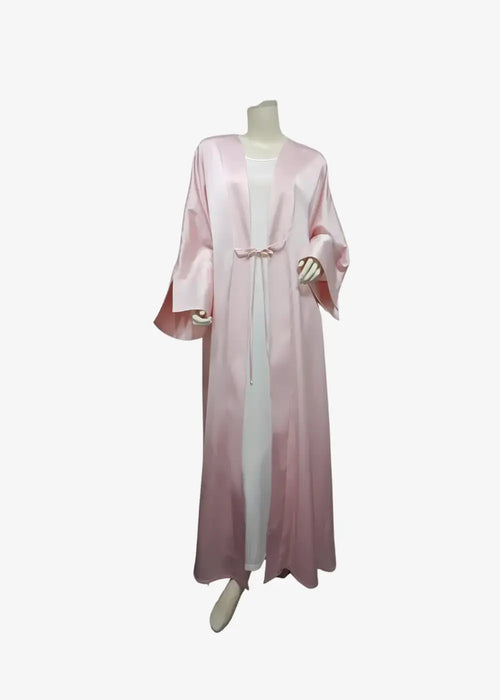 Abaya Kimono En Satin Rose