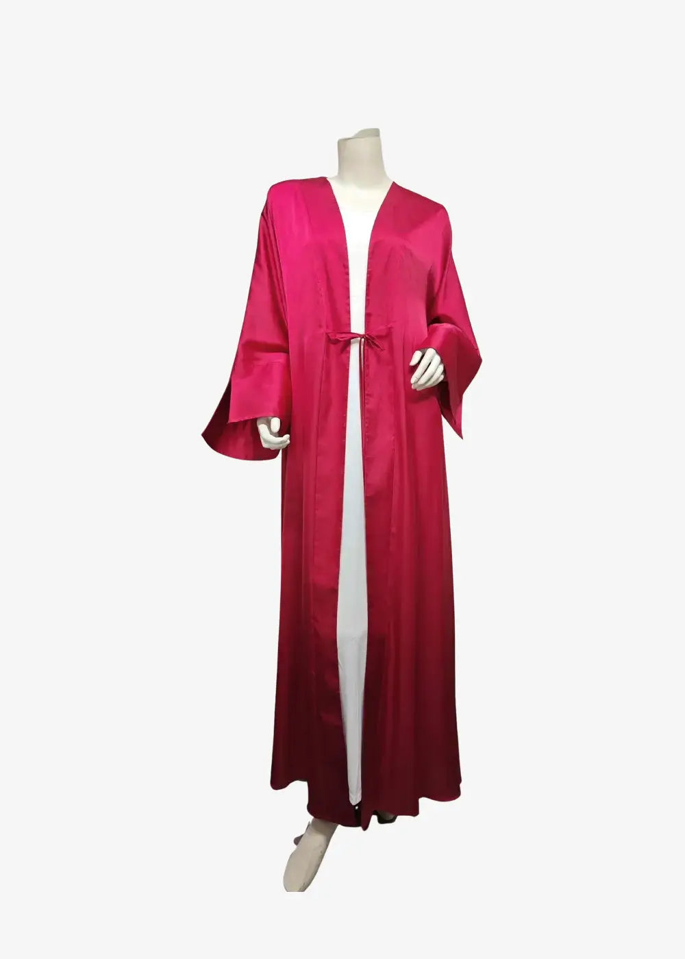 Abaya Kimono En Satin Rouge