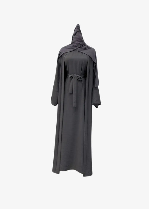 Ensemble Abaya Kimono Gris