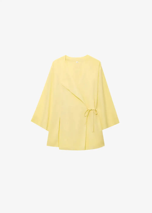 Ensemble Kimono Et Pantalon Femme Jaune