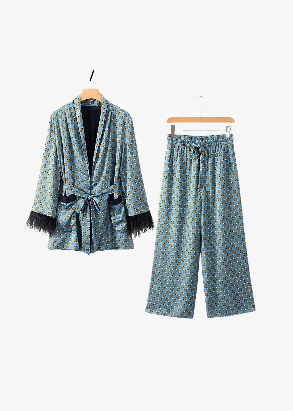 Ensemble Kimono Et Pantalon Femme Style Vintage
