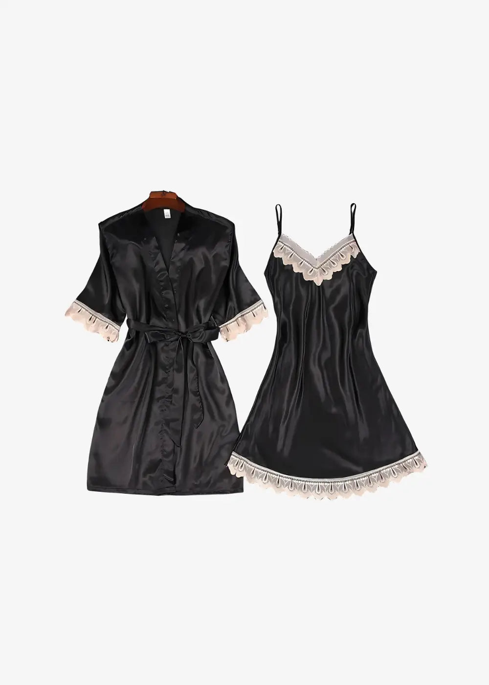 Ensemble Nuisette Et Kimono Satin