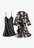 Ensemble Nuisette Kimono Noir Floral