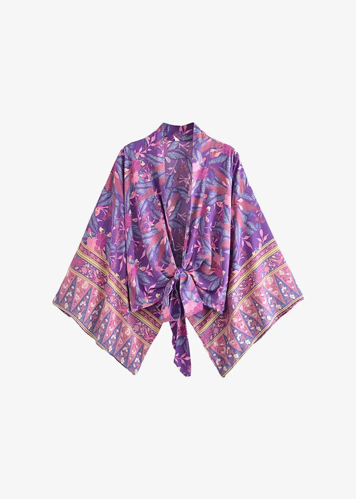 Kimono Court Avec Nœud