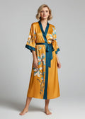 Kimono De Nuit Femme Jaune