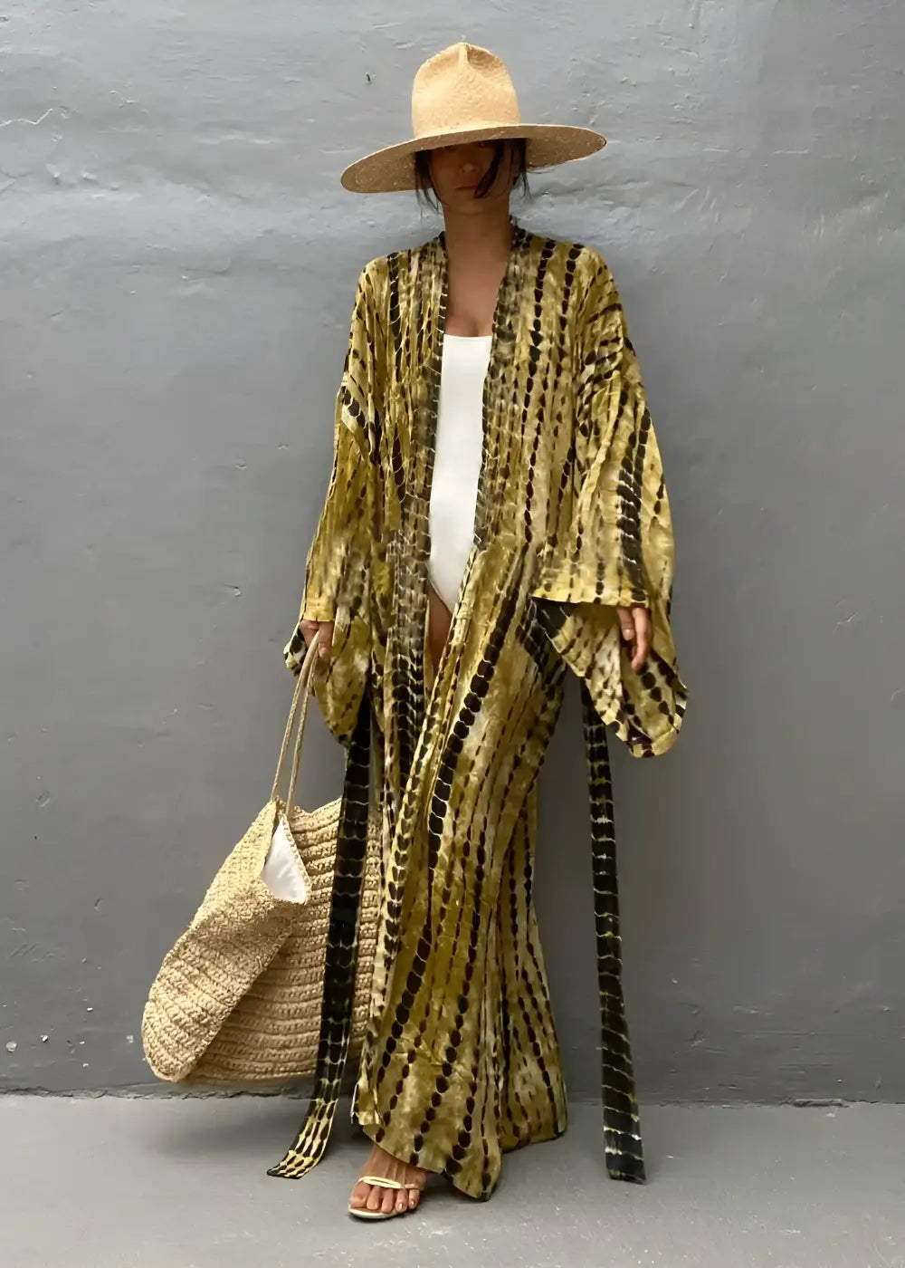 Kimono De Plage Doré