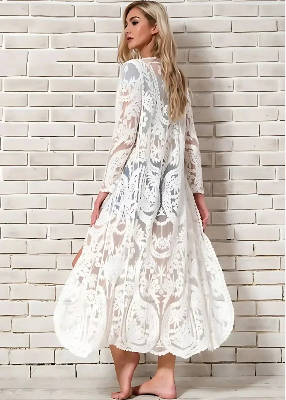 Kimono De Plage En Dentelle