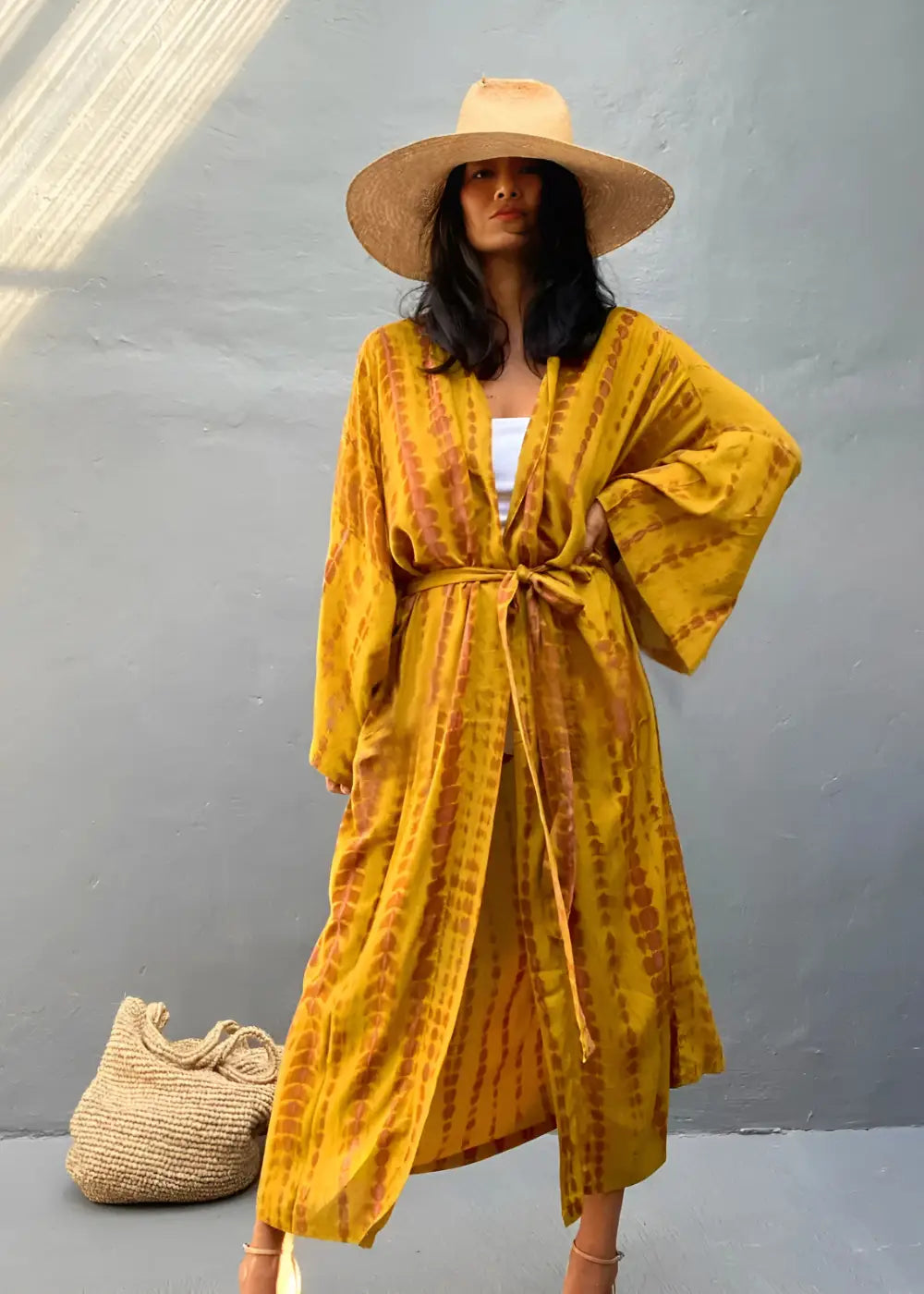 Kimono De Plage Jaune