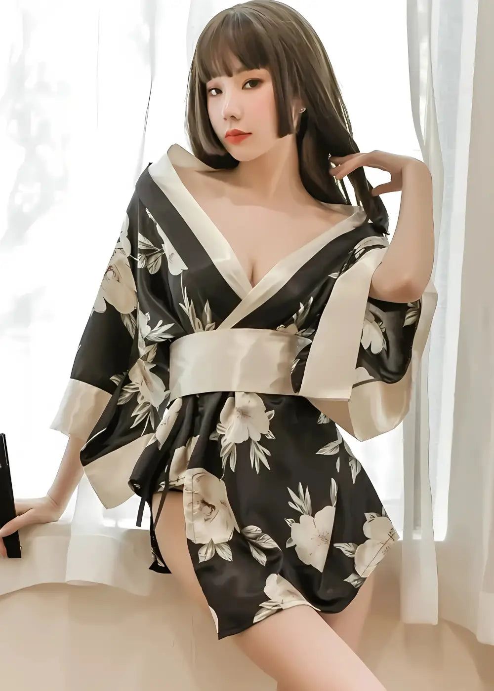 Kimono en Satin Glamour Femme