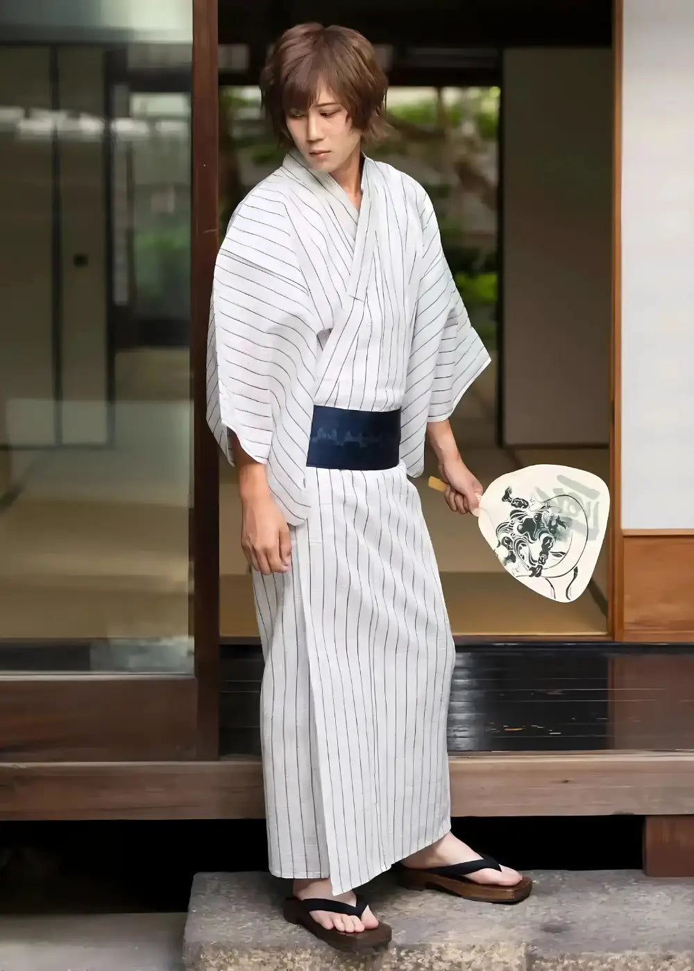 Kimono Japonais Blanc Homme
