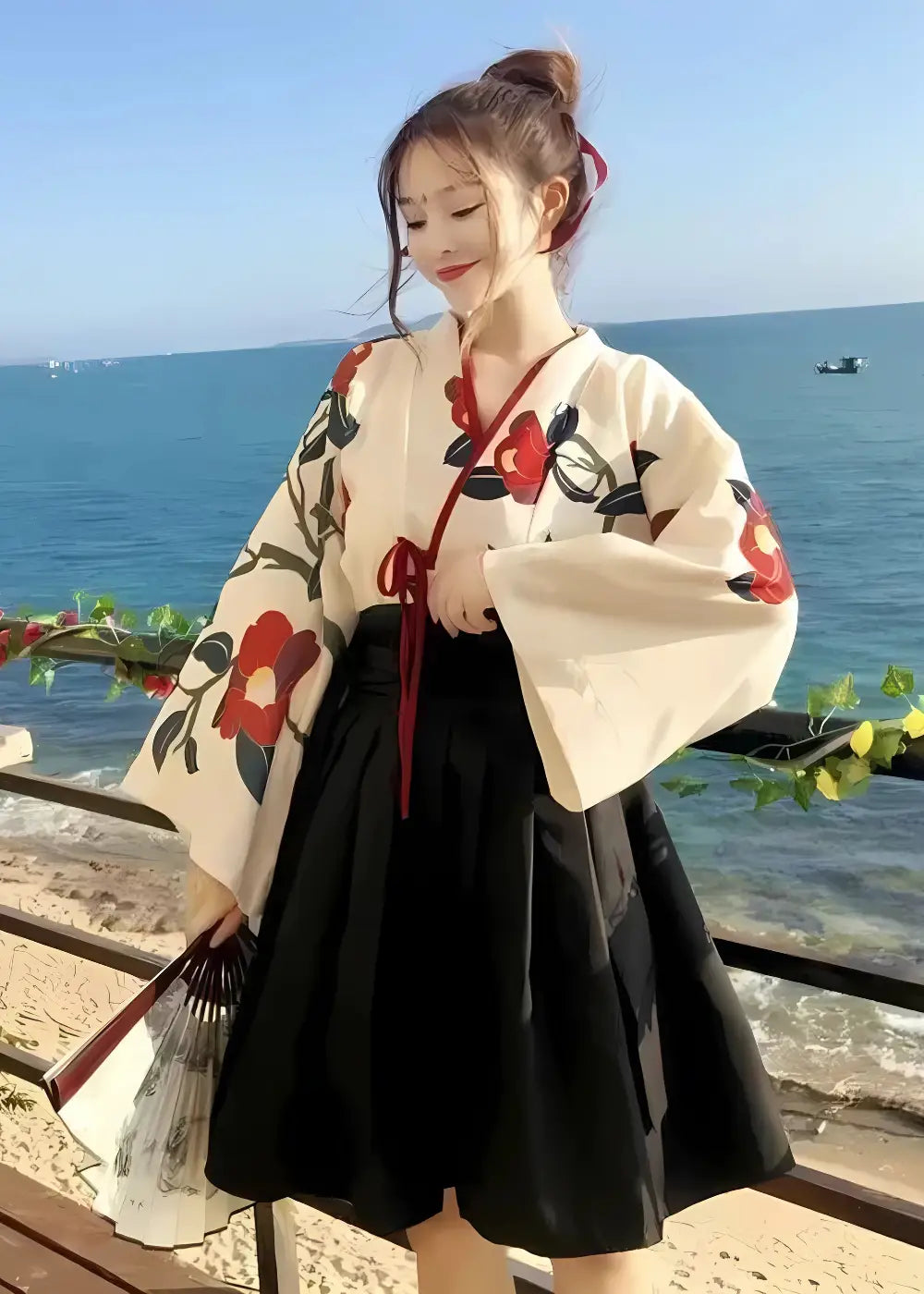 Kimono Japonais Sakura 2 Pièces