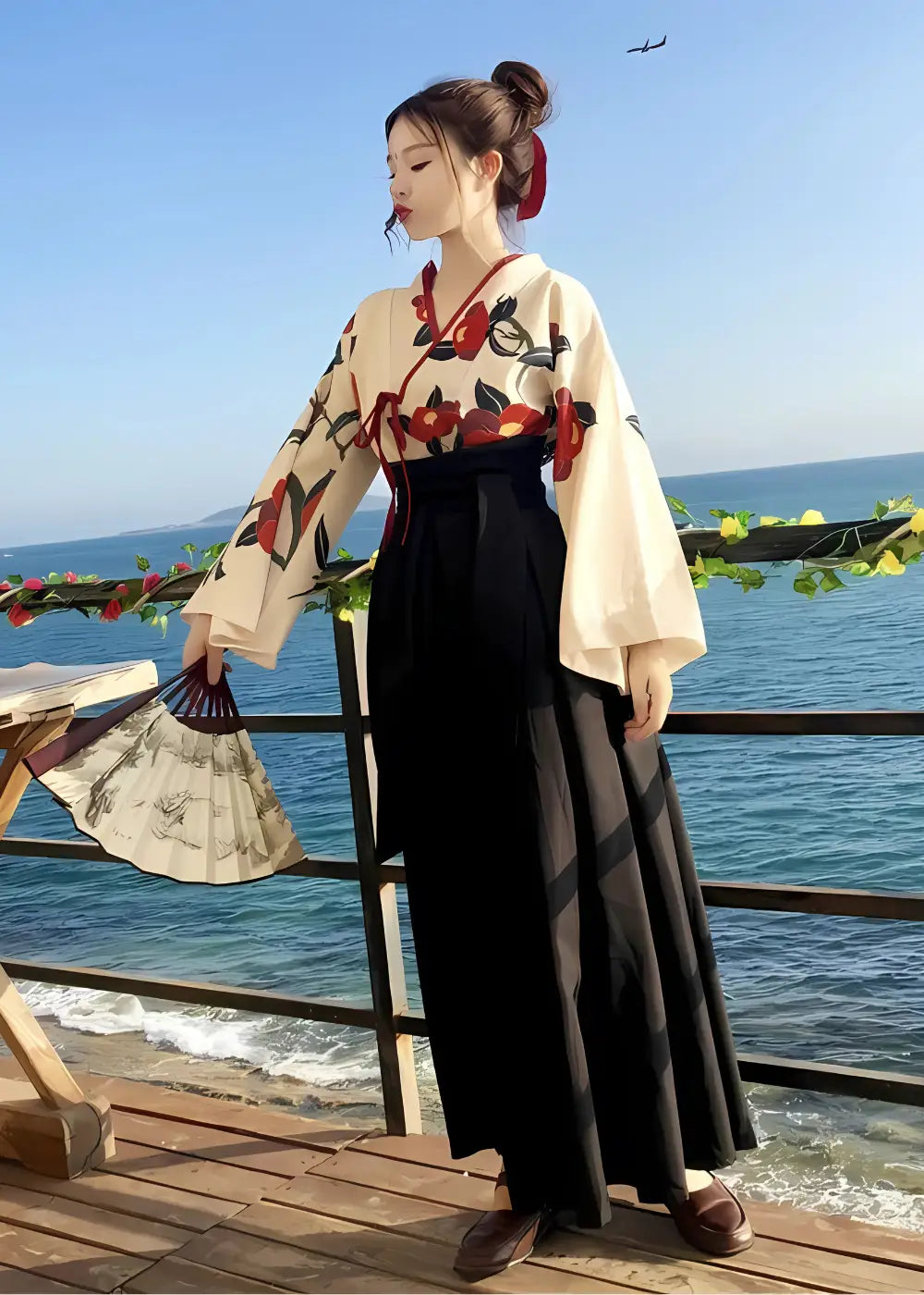 Kimono Japonais Sakura 2 Pièces