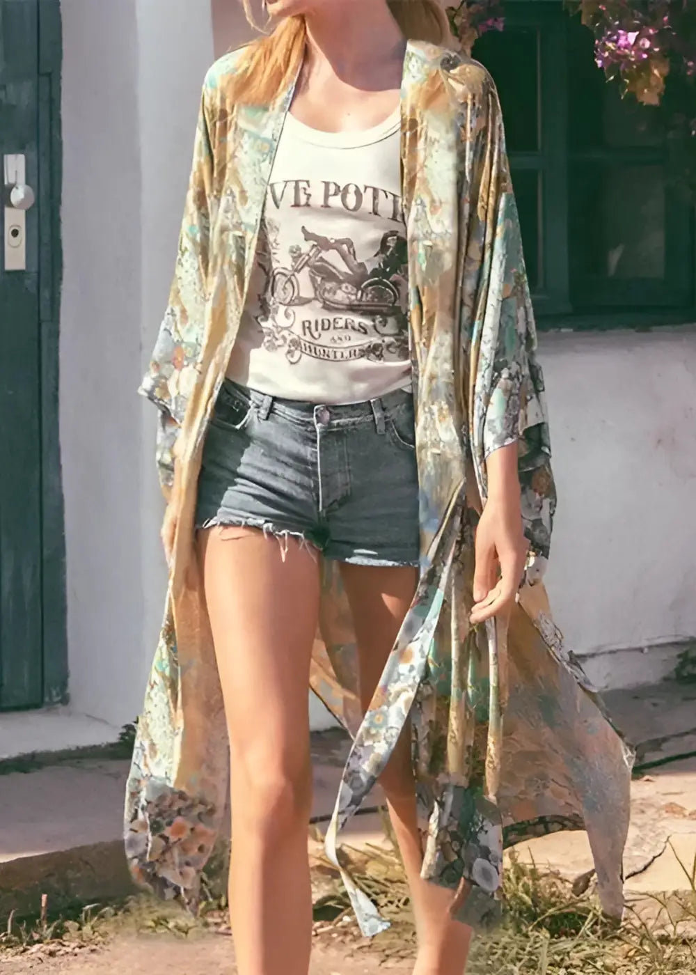 Kimono Long à Manches Longues