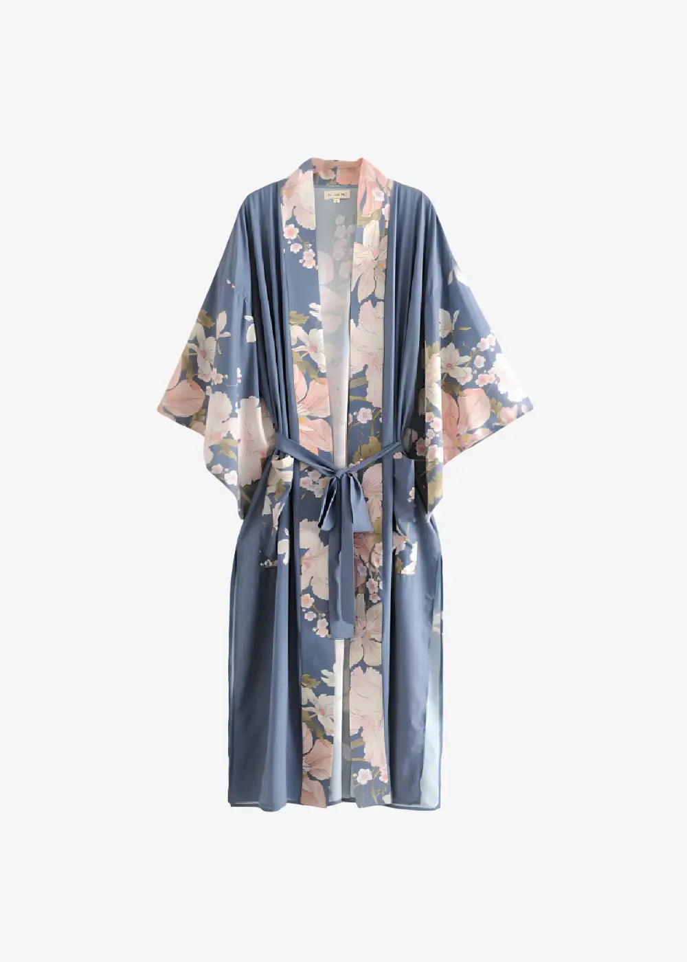 Kimono Long Bleu Femme