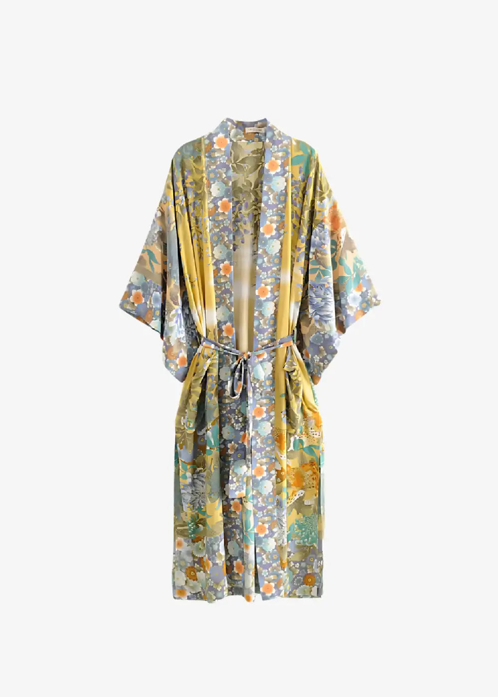 Kimono Long Femme Jaune