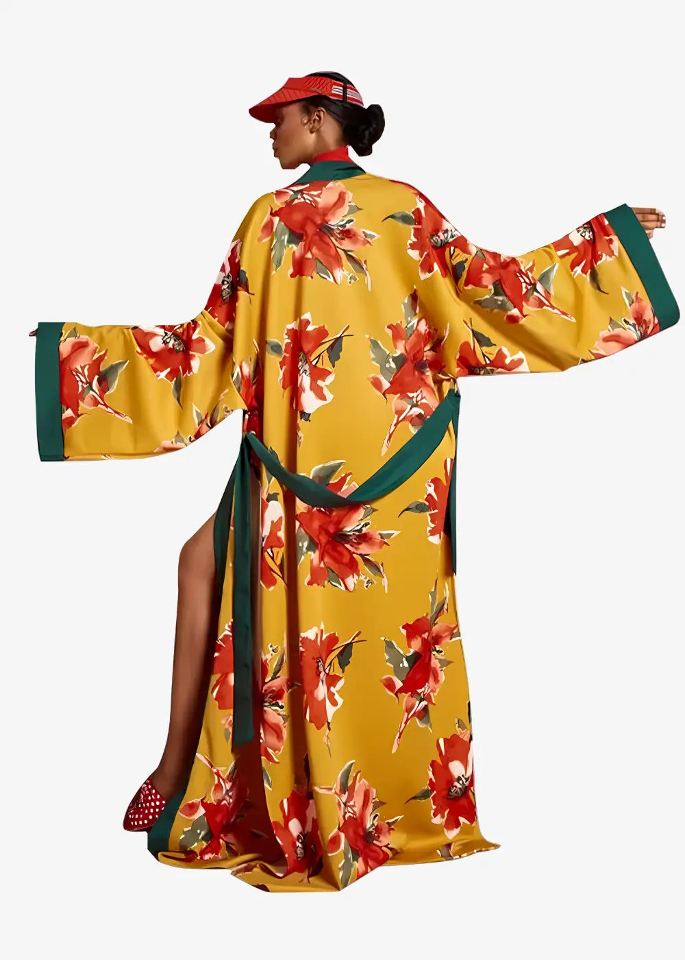 Kimono Long Jaune et Vert