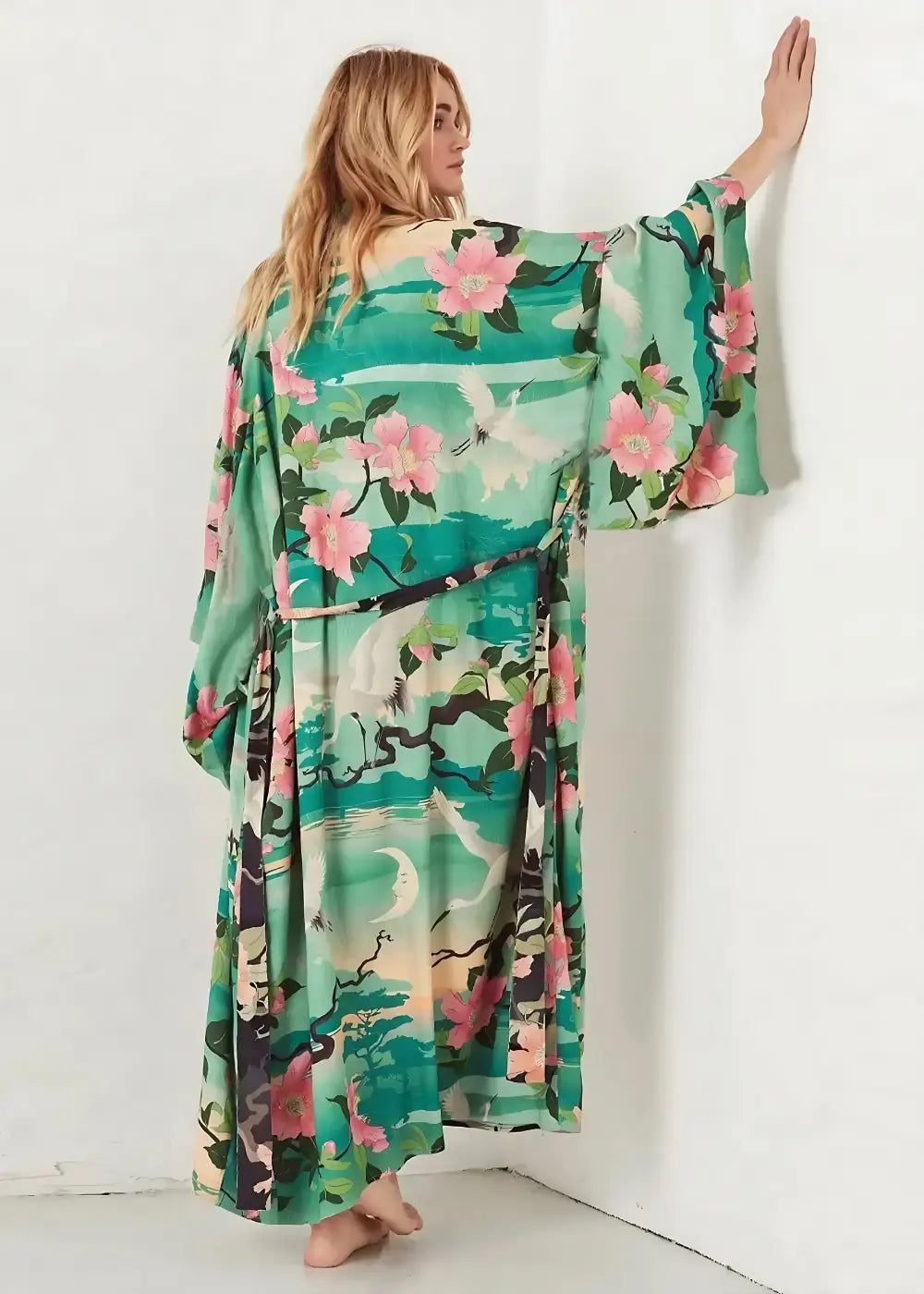 Kimono Long Motif Floral