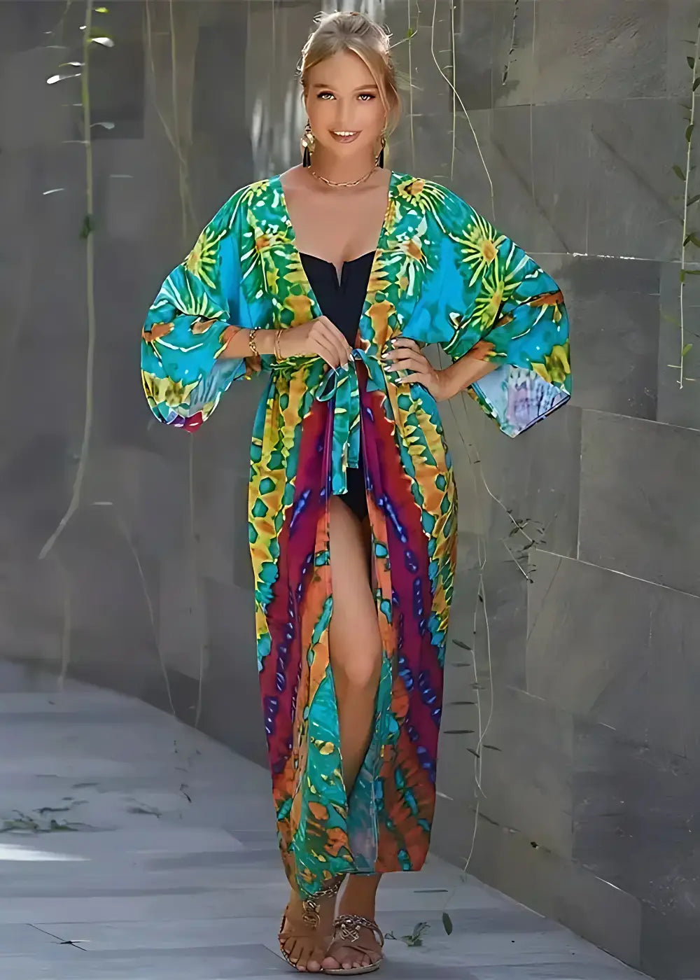 Kimono Long Multicolore