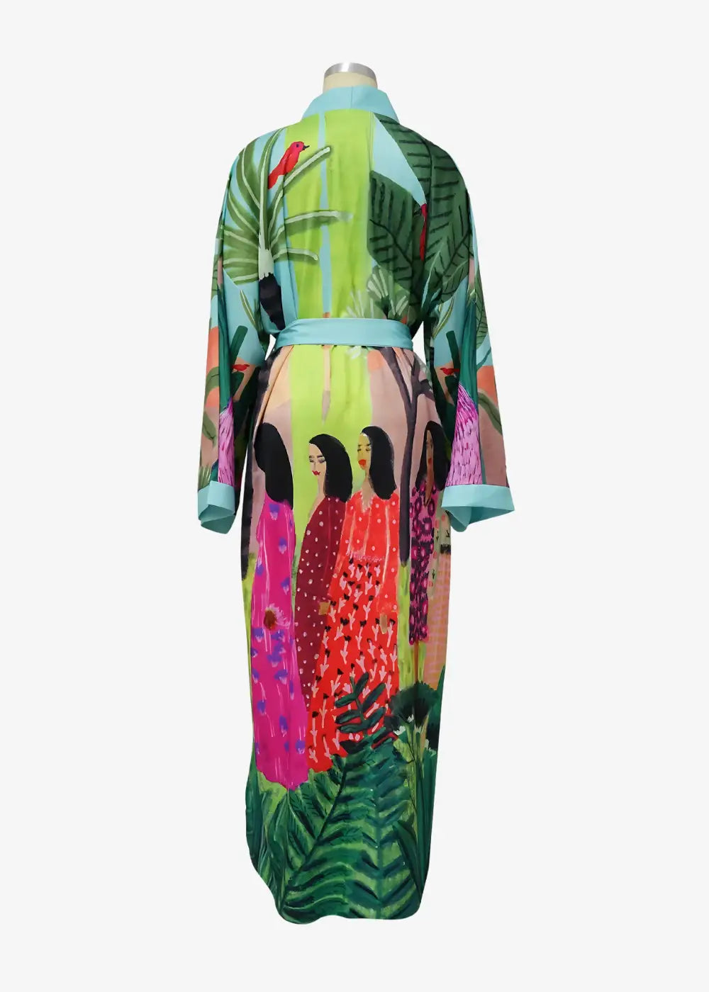 Kimono Long Vert Tropical