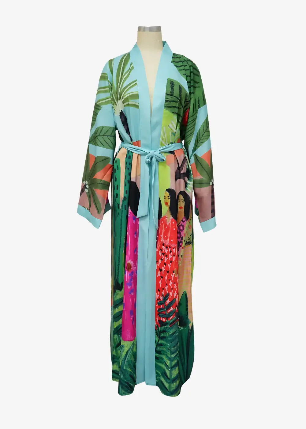 Kimono Long Vert Tropical