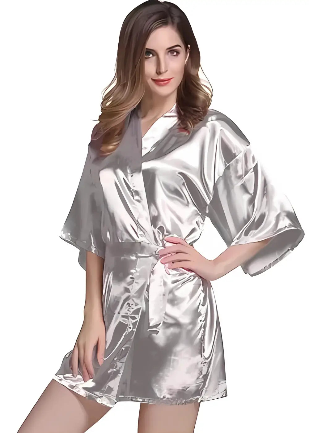Kimono Satin Court Femme
