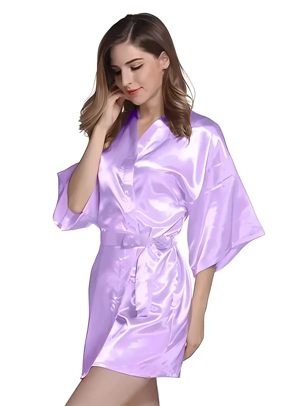 Kimono Satin Court Femme