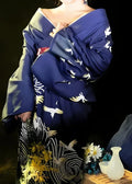 Kimono Traditionnel Femme Grues Japonaises