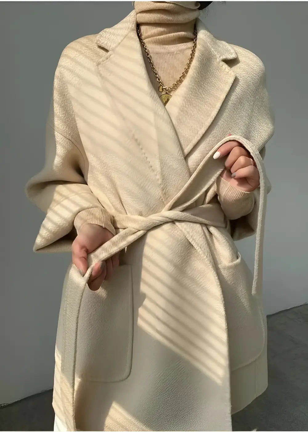 Manteau Kimono Femme Court En Laine