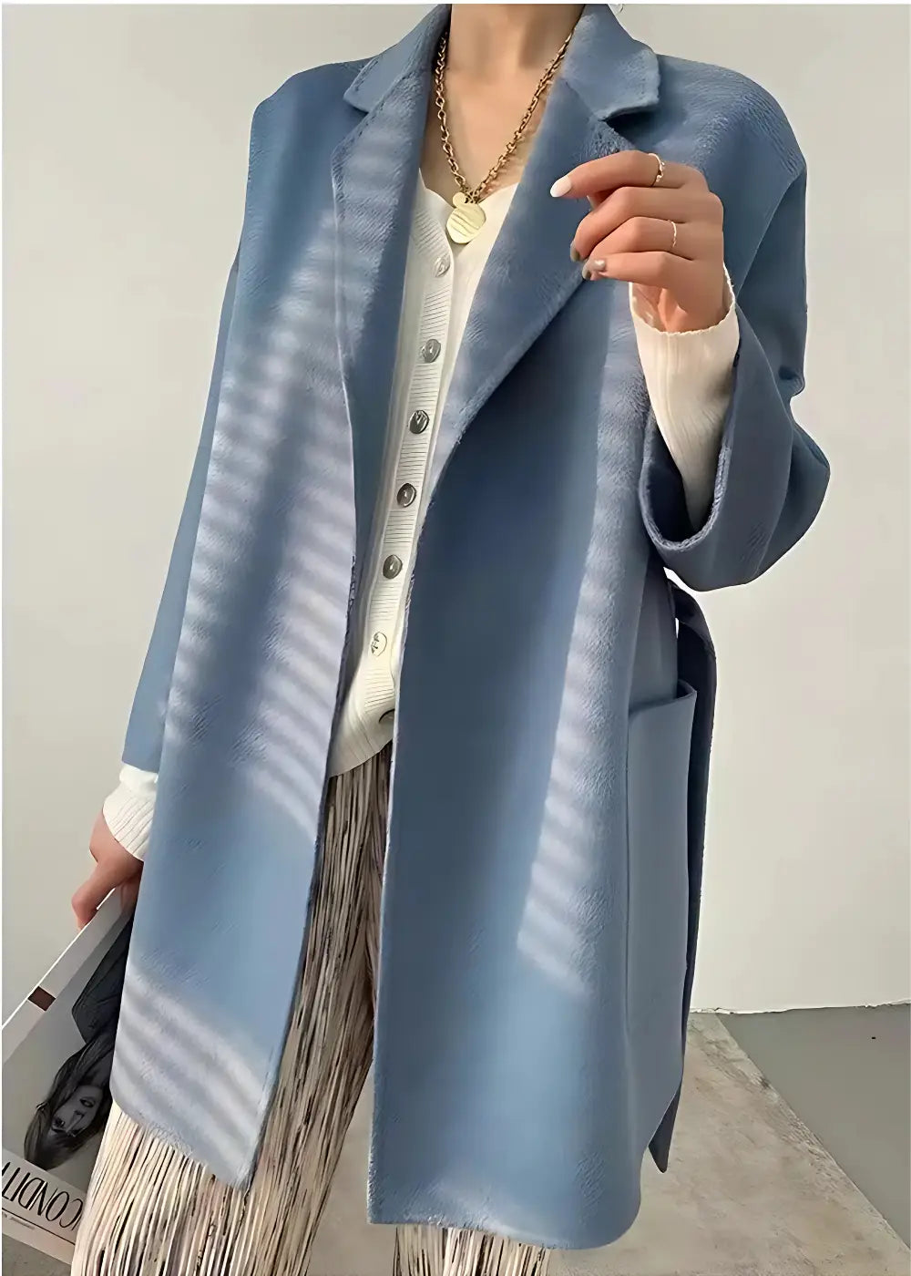 Manteau Kimono Femme Court En Laine