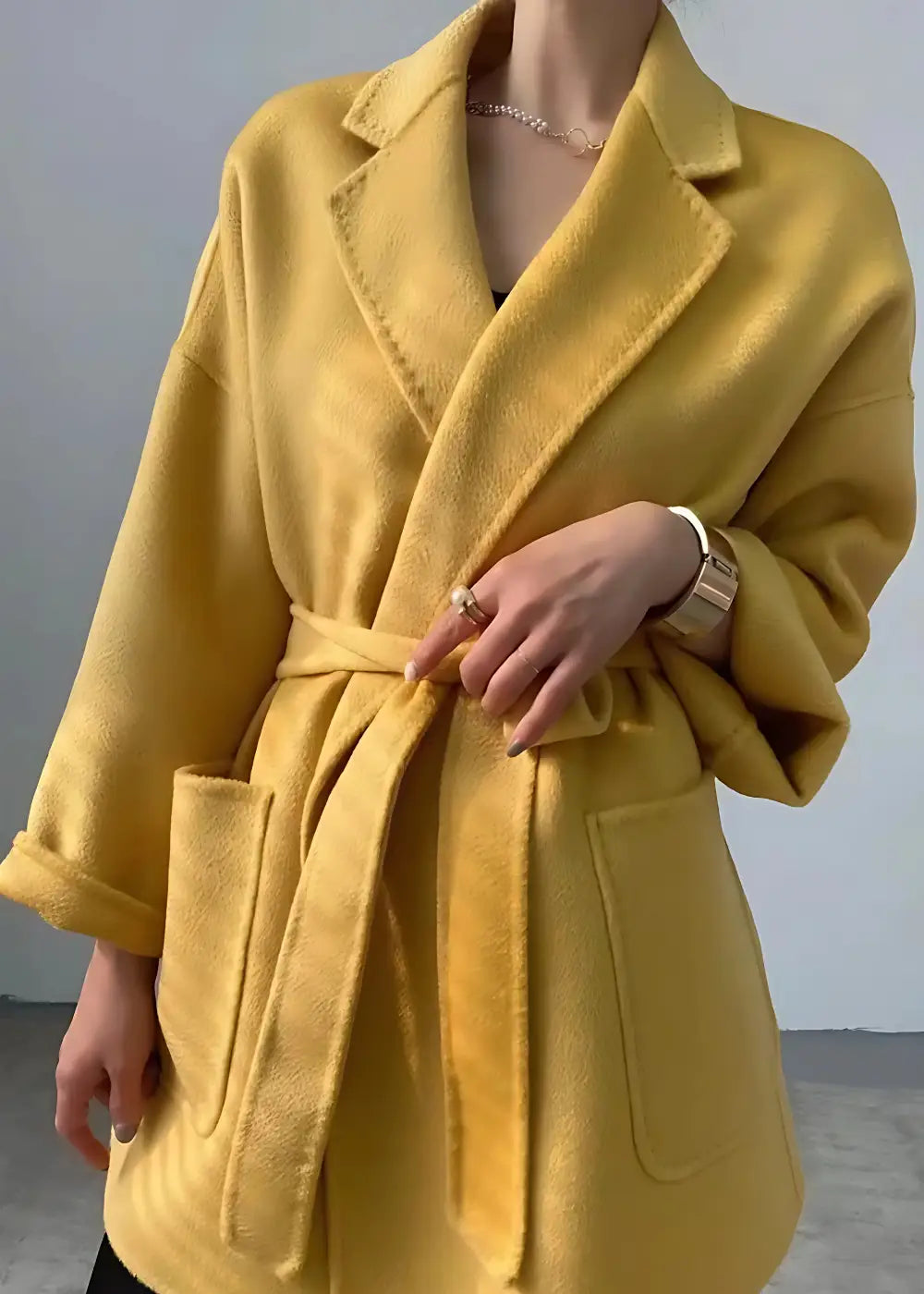 Manteau Kimono Femme Court En Laine