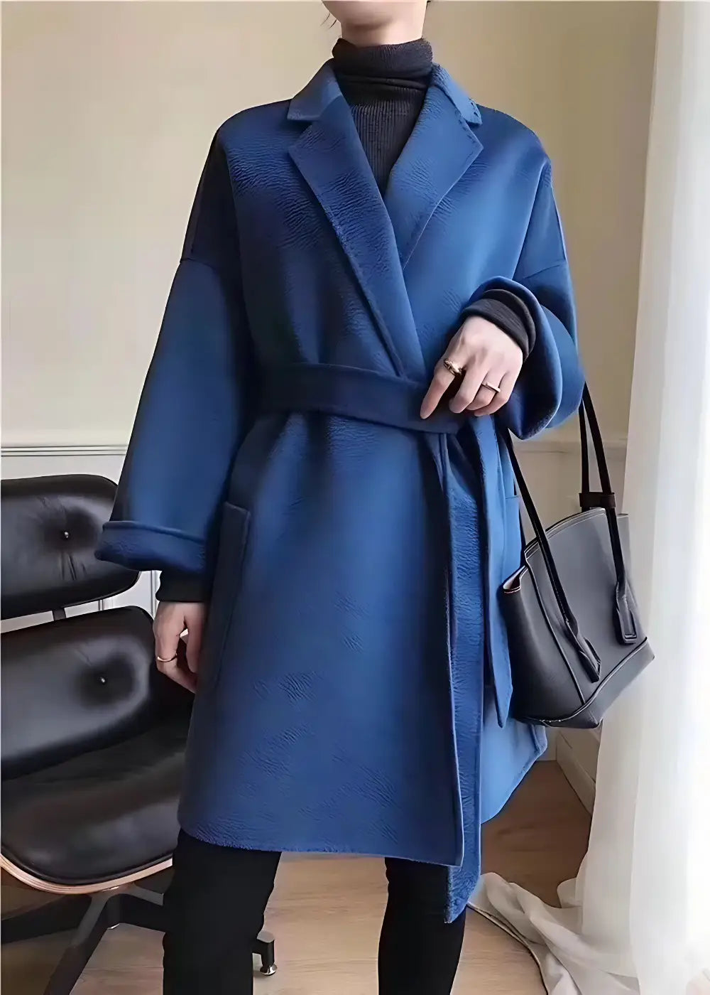 Manteau Kimono Femme Court En Laine