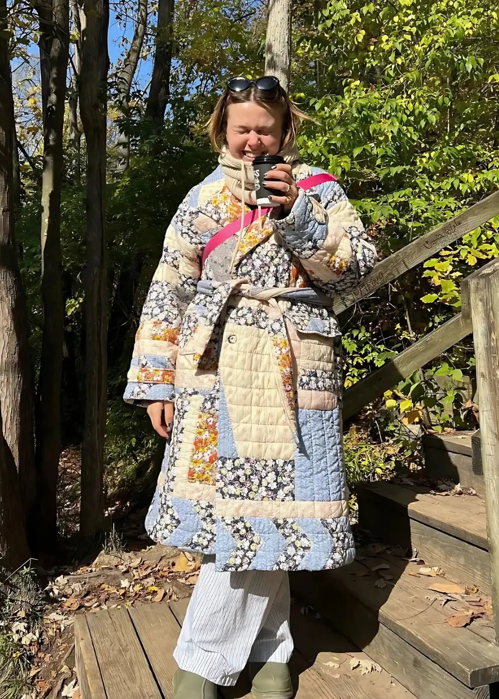 Manteau Kimono Femme Patchwork