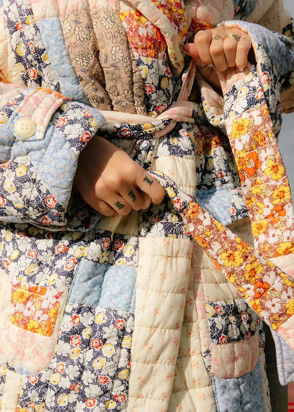 Manteau Kimono Femme Patchwork