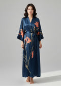Peignoir Kimono De Nuit en Satin Long