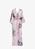Peignoir Kimono Femme en Satin Rose