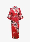 Peignoir Kimono Femme en Satin Rouge