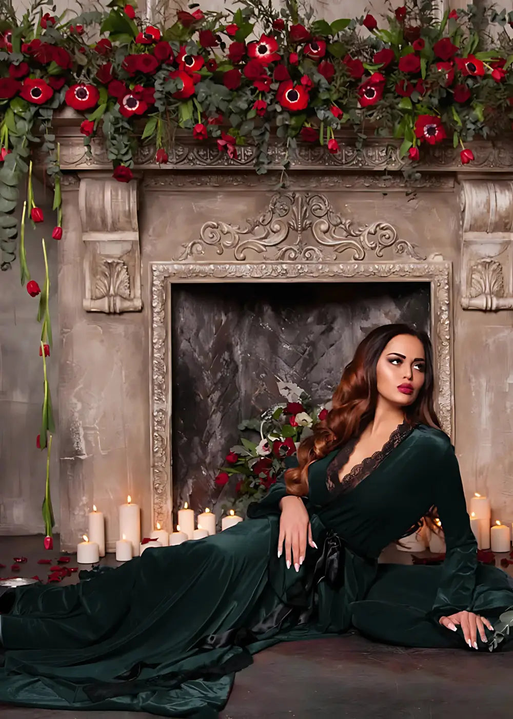 Peignoir Kimono Femme en Velours