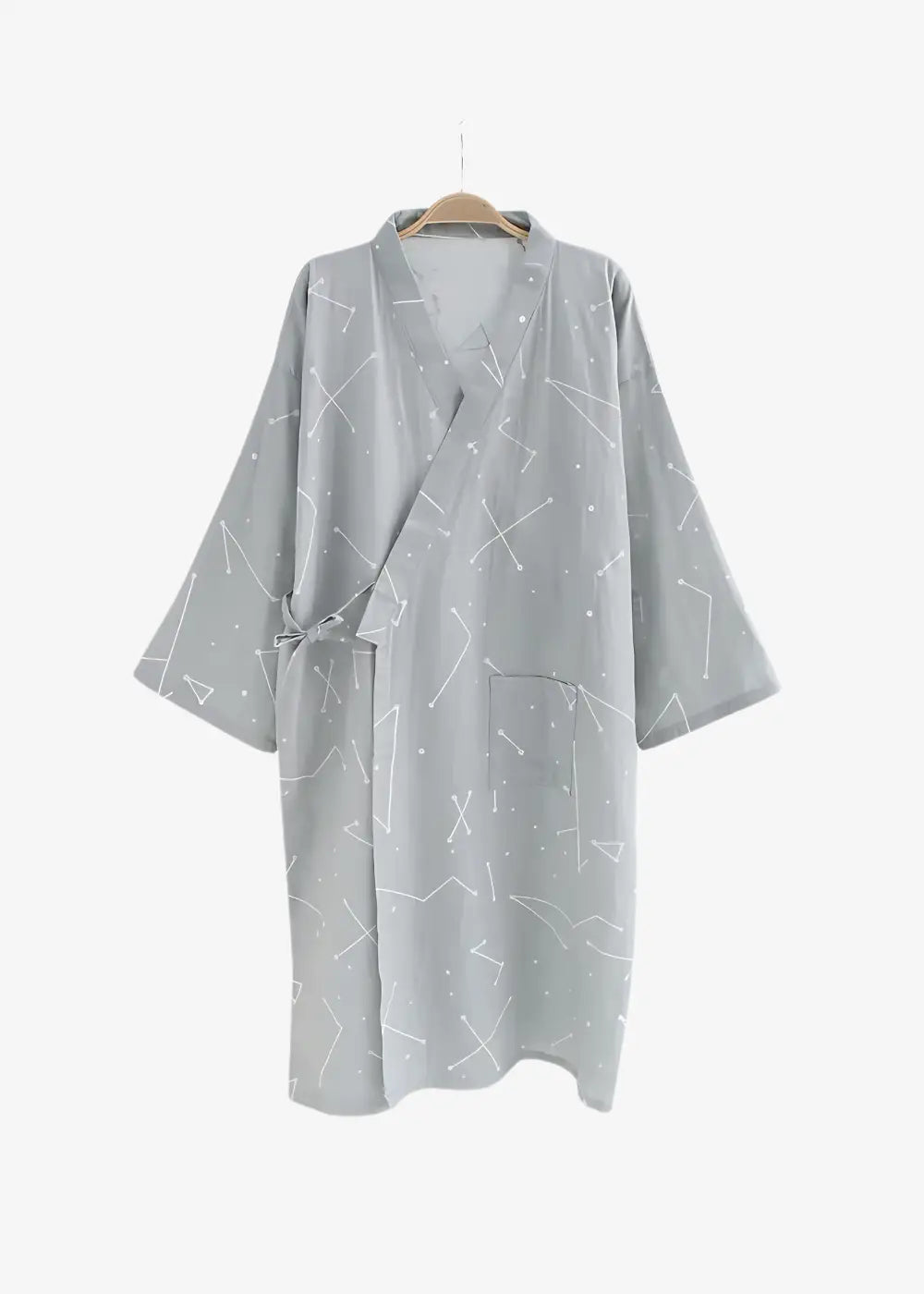 Peignoir Kimono Homme Gris Constellation