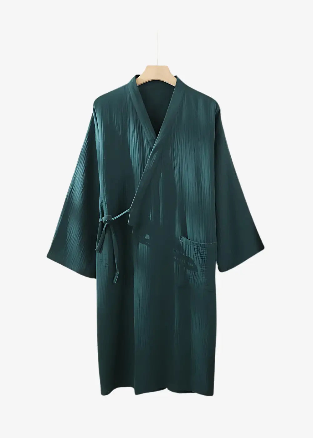 Peignoir Kimono Homme Uni Vert