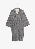 Peignoir Kimono Homme Vagues Noires et Blanches