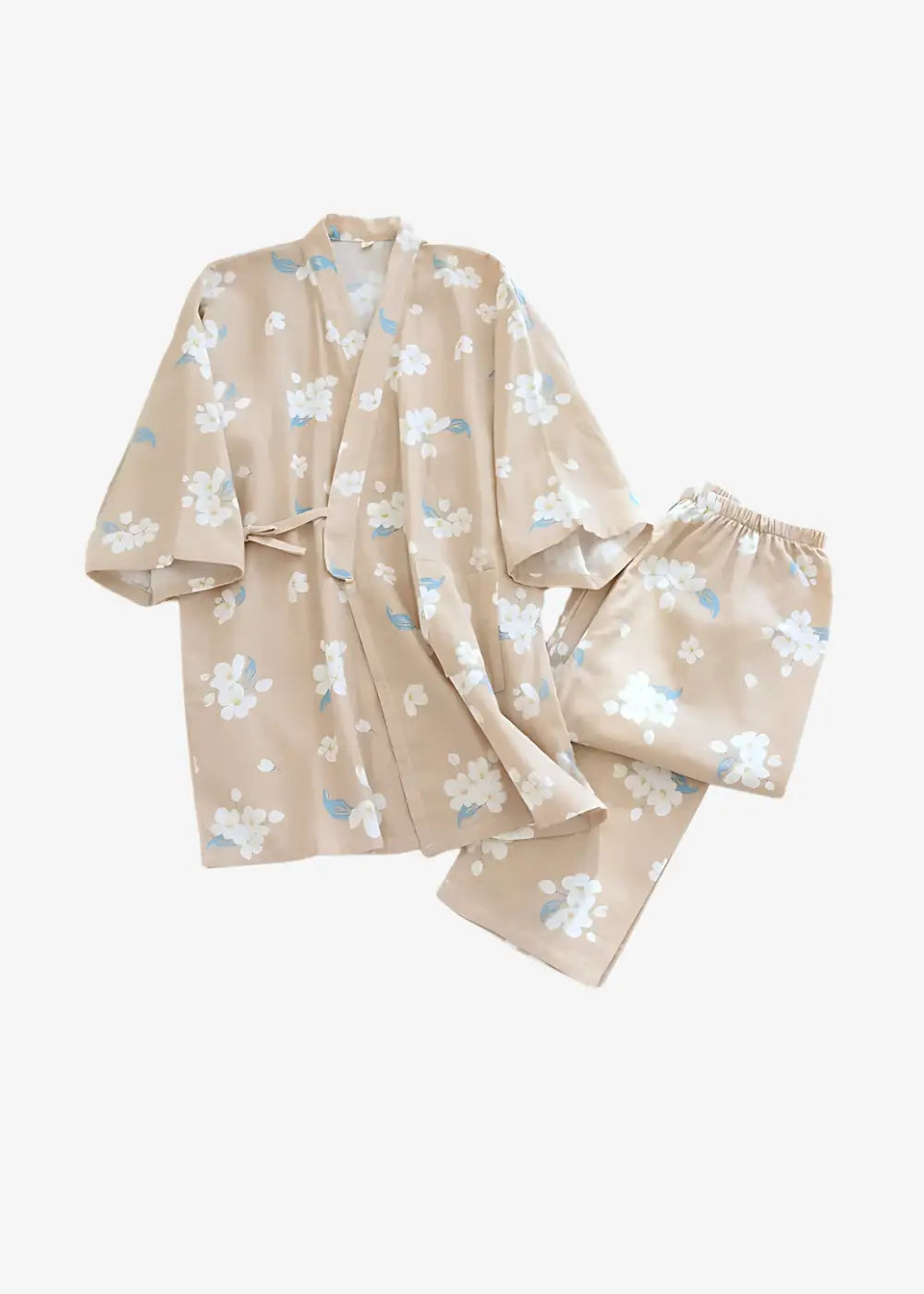 Pyjama Deux Pieces Kimono Femme