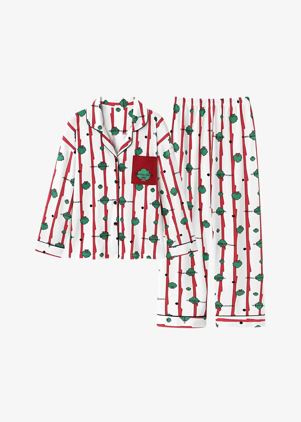 Pyjama Kimono Femme Rouge et Blanc