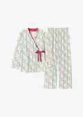 Pyjama Kimono Femme Vert et Rouge