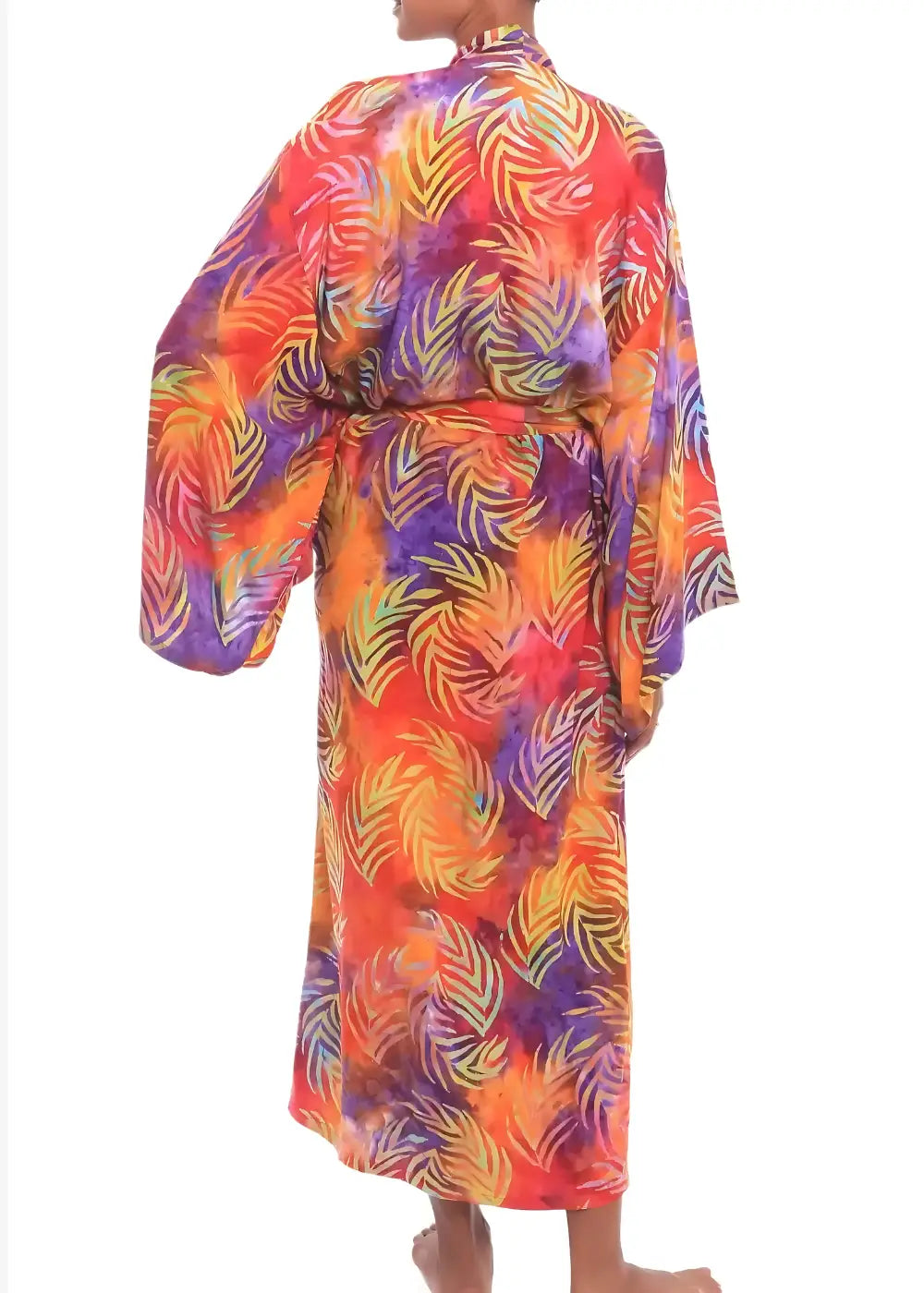 Robe Kimono à Imprimée Tropical