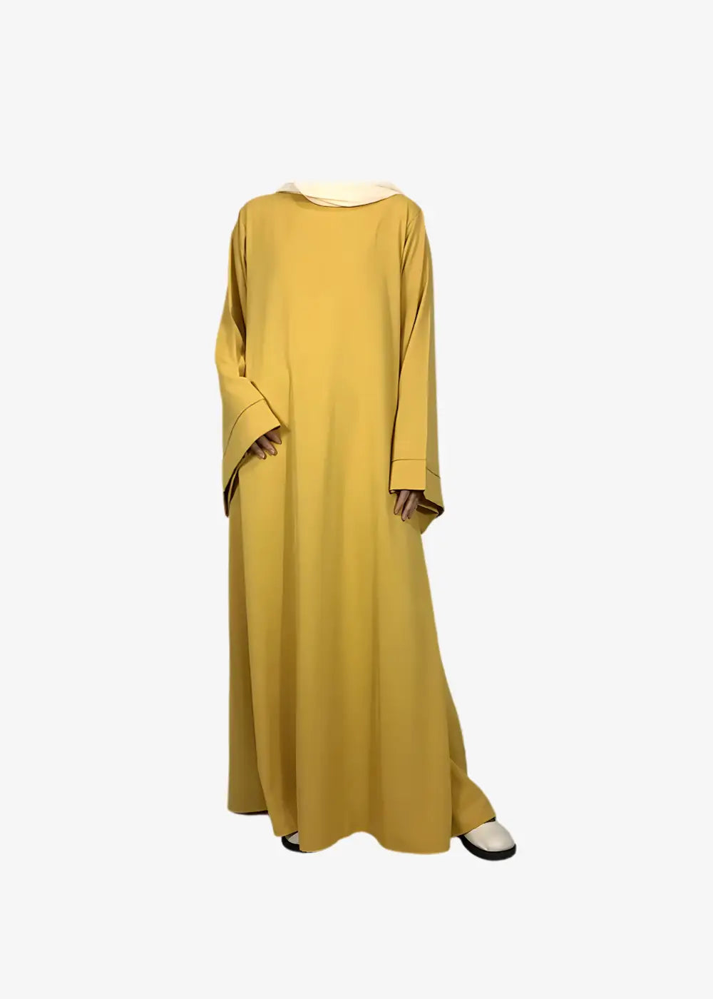 Robe Kimono Abaya Jaune Moutarde