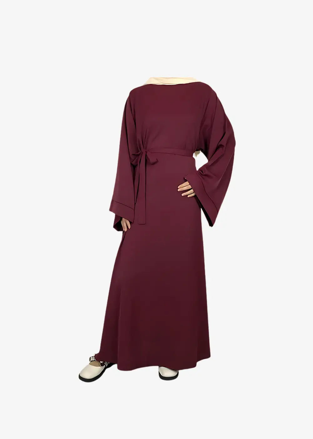 Robe Kimono Abaya Rouge Vin